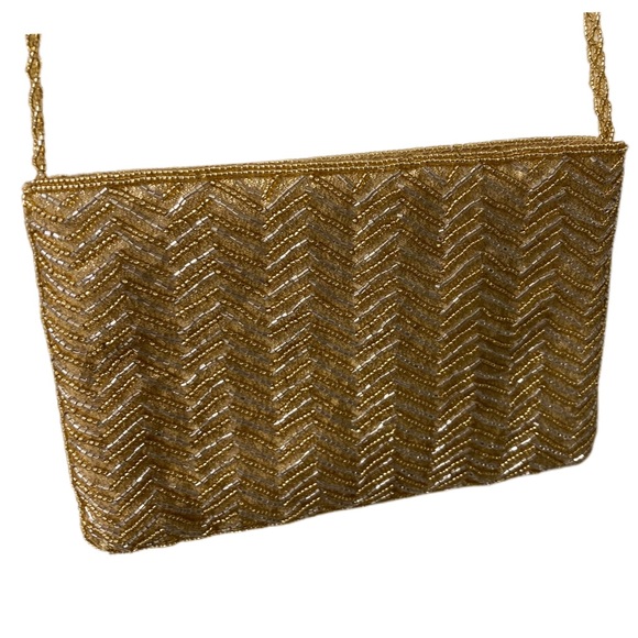 ✨ La Regale Gold Beaded Evening Purse ✨ - Picture 1 of 5